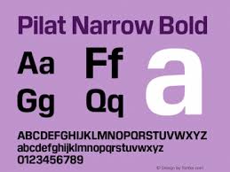 Example font Pilat Narrow #1